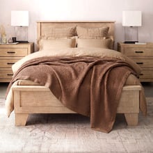 Freida Washed Cotton Waffle Blanket